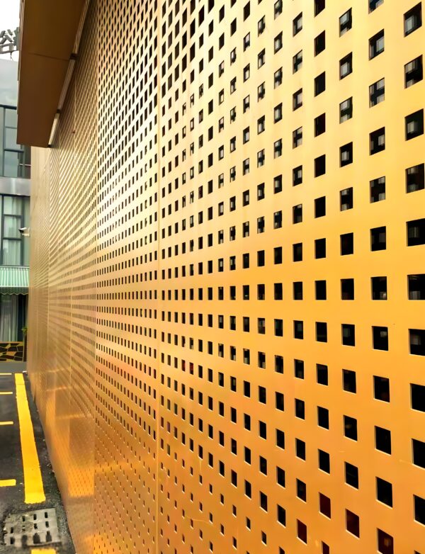 Alumtimes Laser Cut Metal Facade Decorative Metal Facade Panel Aluminium Perforated Panel for Buildings Curtain Wall Decoration - 图片 5